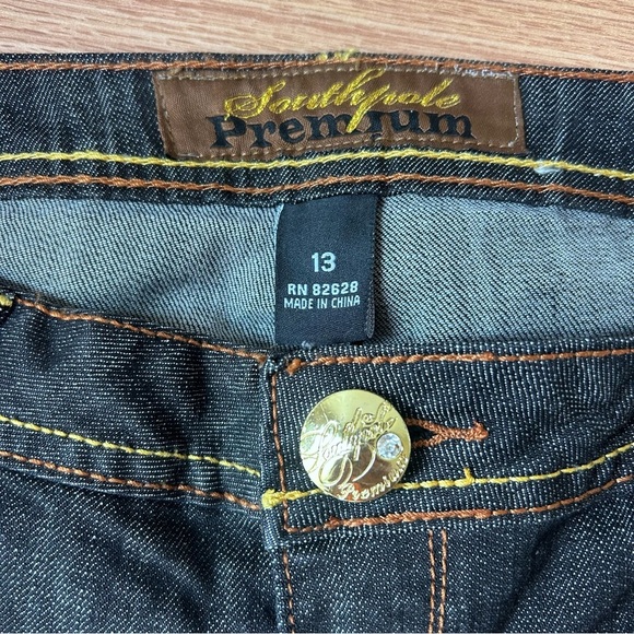 Southpole Jeans Gray Charcoal Bootcut Low Rise Embroidered Y2K - Picture 8 of 8